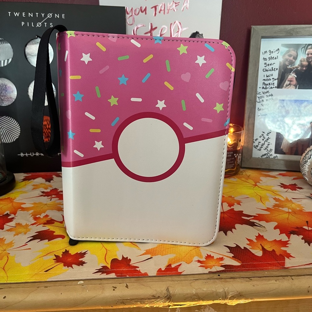 Pink and White Pokemon Card Case